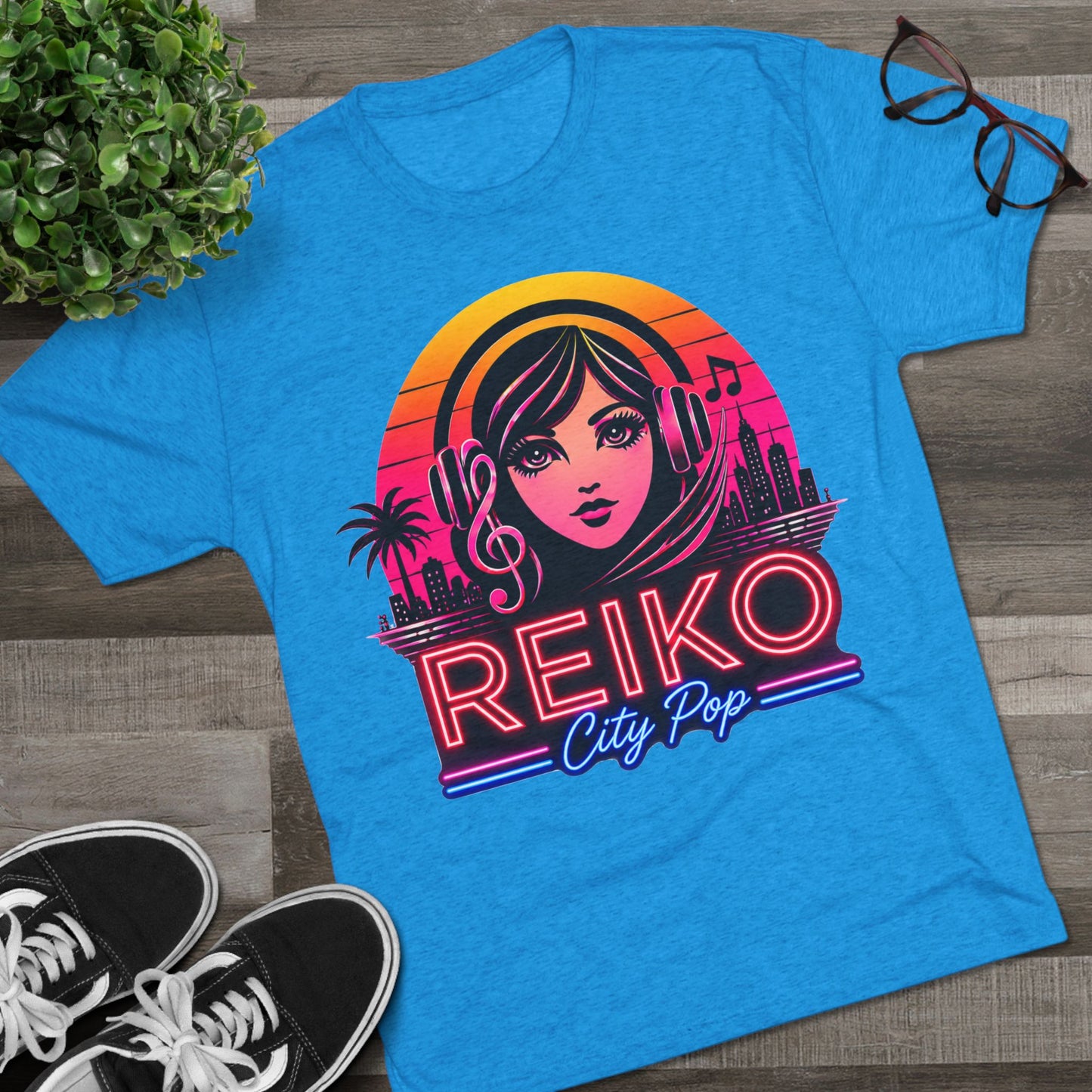 Official Reiko Citi Pop Sunset Logo Tee - Premium Tri-Blend Assorted Colors