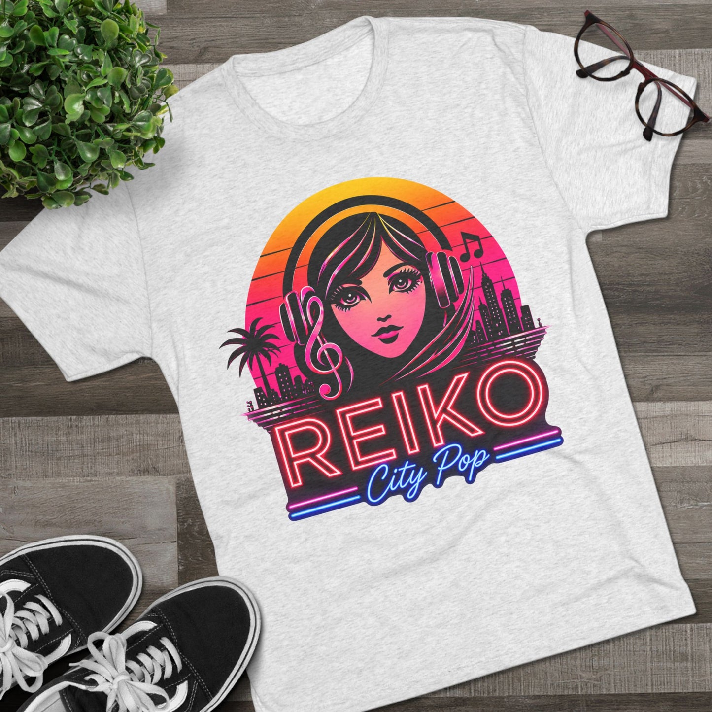 Official Reiko Citi Pop Sunset Logo Tee - Premium Tri-Blend Assorted Colors
