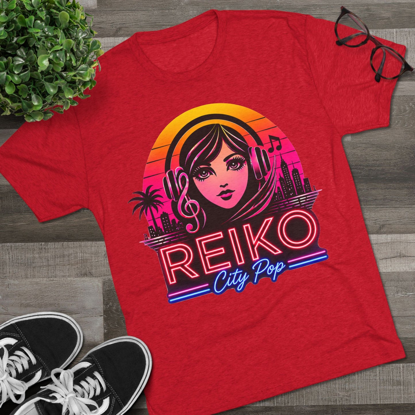 Official Reiko Citi Pop Sunset Logo Tee - Premium Tri-Blend Assorted Colors