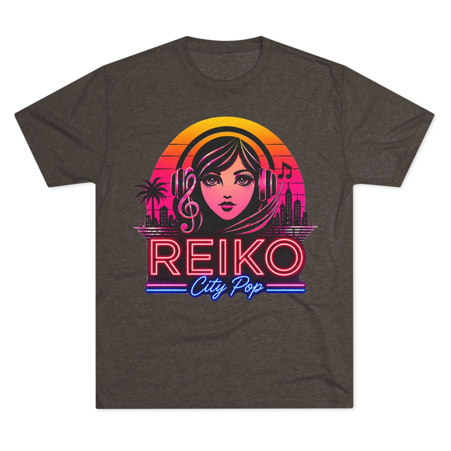 Official Reiko Citi Pop Sunset Logo Tee - Premium Tri-Blend Assorted Colors