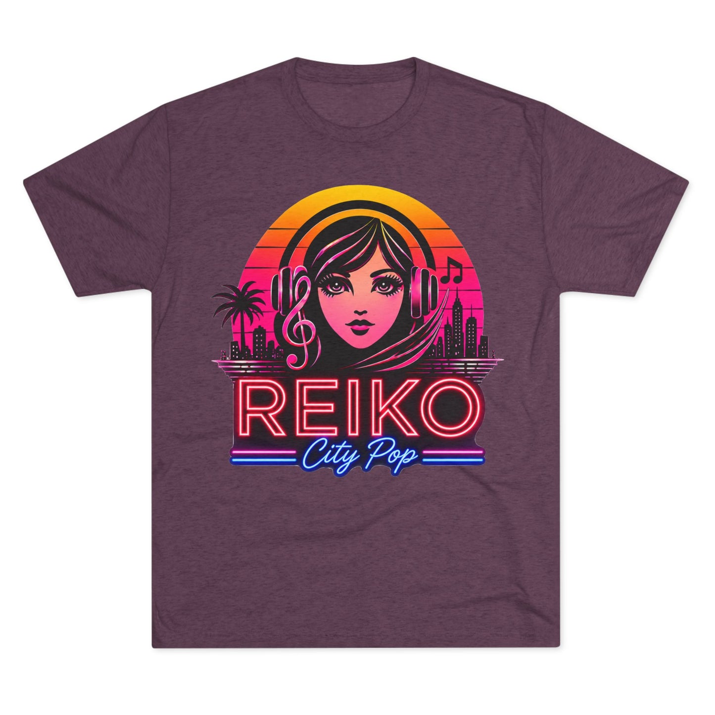 Official Reiko Citi Pop Sunset Logo Tee - Premium Tri-Blend Assorted Colors