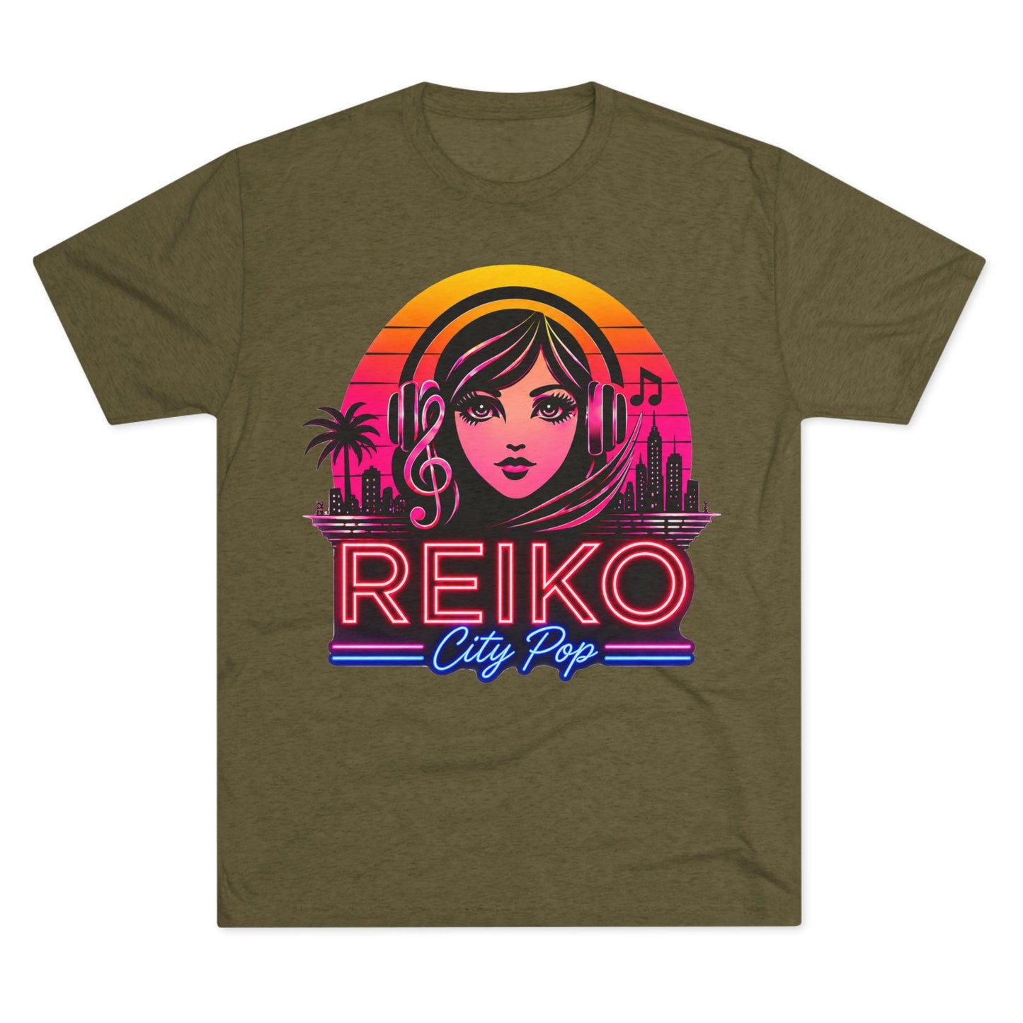 Official Reiko Citi Pop Sunset Logo Tee - Premium Tri-Blend Assorted Colors