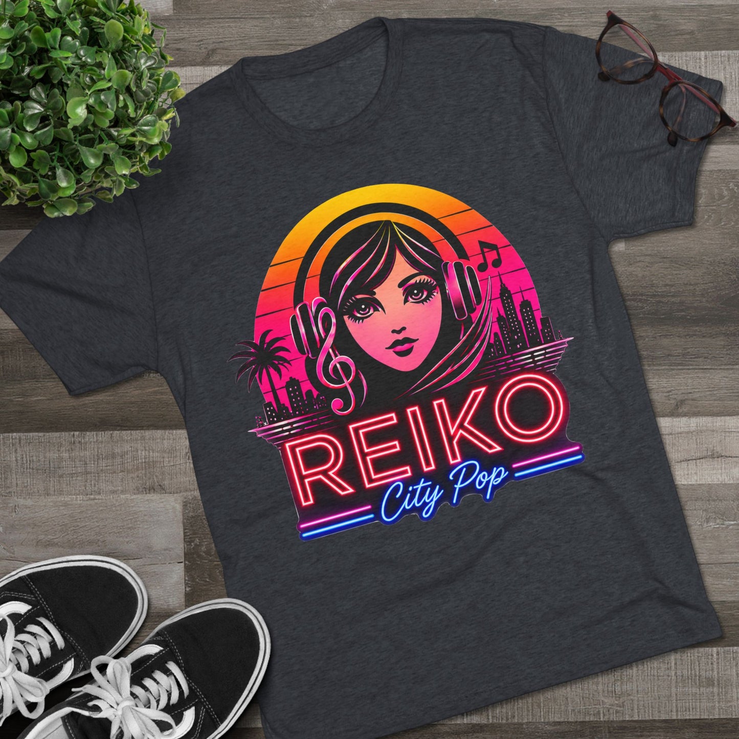Official Reiko Citi Pop Sunset Logo Tee - Premium Tri-Blend Assorted Colors