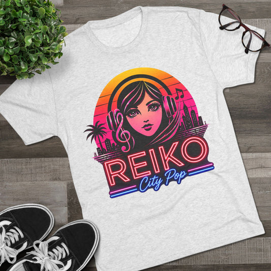 Official Reiko Citi Pop Sunset Logo Tee - Premium Tri-Blend Assorted Colors