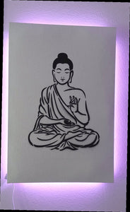 Dope Acoustic Art Panel (Buddha) W/LED'd - Dope Panels