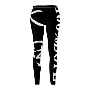 Dope Black Leggings "Cannabis" - Dope Panels