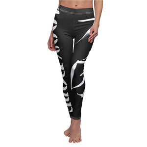 Dope Black Leggings "Cannabis" - Dope Panels